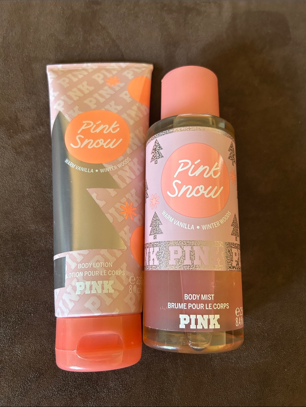 PINK Victoria's Secret Pink Snow Body Lotion & Body Mist - Pink, Coral